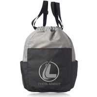 Satchel/drawstring backpack with two-tone fabric.... from ASI 39552 BEL Promo