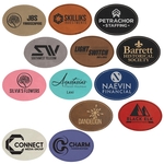 3.5"x2.5" Leatherette Oval Patch with Adhesive