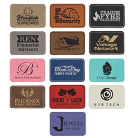 3" x 2" Leatherette Rectangular Patch with Adhesive