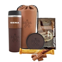 Woodgrain Tumbler, Coaster & Lindt Chocolates