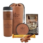Woodgrain Tumbler, Coaster & Lindt Cocoa & Chocolates