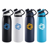 34oz. S/S insulated sports water bottle with spout lid