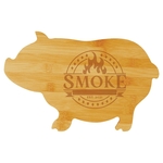 Pig Shaped Bamboo Cutting Board - Engraved