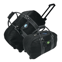 Rolling bag made with Sovrano lining and Novohyde; includes pullout handle......