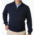 Fairway& Greene Men's Merino Classic Qtr-Zip Pullover