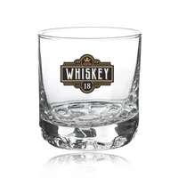 9 oz. whiskey rocks glass with circle accents on the bottom.... from ASI...