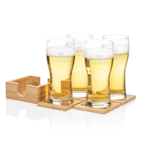 Our Beer Glass & Bamboo Coaster Sets are an exquisite gift... from ASI 84592...