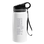 Laser Etched Stainless Steel Bottle With Lid 24oz