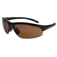 Sport Wrap Large Size Semi-Rimless Frame Plastic Sunglasses