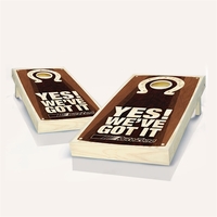 Regulation Cornhole set with 4 color process logo