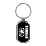 Black Laserable Metal Rectangle Keychain