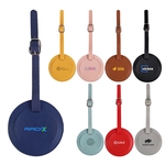 Leatherette Round Luggage Tag