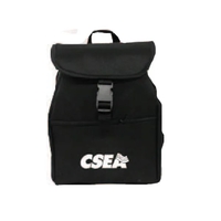 Economy backpack with zip close main compartment with zippered pocket on......