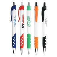 Plastic retractable medium ball point pen with black ink.... from ASI 44368...
