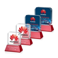 Flamborough VividPrint™ Award on Base - Red