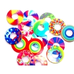 Rainbow Peep Holes, Tokens, Bottle Cap Insert- Stock Imprint