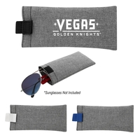 Heathered eyeglass pouch made of 600 denier polyester with a loop... from ASI...