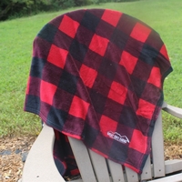 Unique plaid blanket design mimics high-fashion, and features a finished...