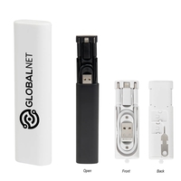 ABS plastic charging cable that's compatible with Apple Lightning®, MicroUSB...