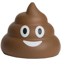 1.5" x 2.75" x 2.75" poo emoji shaped stress relievers.... from ASI 34415...
