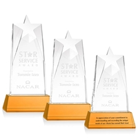 Our prestigious Thick Optical Crystal Millington Star Award on base...