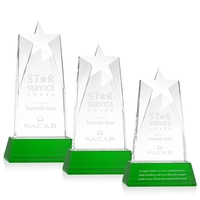 Our prestigious Thick Optical Crystal Millington Star Award on base...
