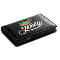 Leatherette Flip-Top Calendar Box with Sticky Sheets and Fla