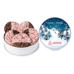 Crushed Peppermint Chocolate French Sable Cookie in Gift Tin