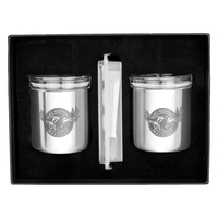 Stainless Glass Tumbler & Whiskey Cube Set