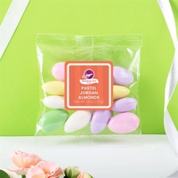 1.3 oz taster packet of classic, pastel-colored Jordan Almonds.... from ASI...