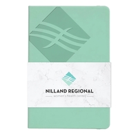 6" x 9" Hard cover journal, full-color GraphicWrap, deboss imprint, white......