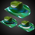 Green Iridescent Light Up Cowboy Hat