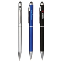 Metal twist action ballpoint pen with stylus top... from ASI 31517 Admart...