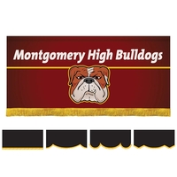 2.5' x 6' Custom Digitally Printed Parade Lead Banner with Fringe... from ASI...