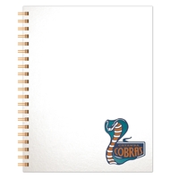 8.5" x 11" notebook with slightly textured gloss metallic front cover,......