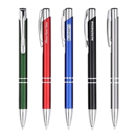 Ballpoint pen with retractable mechanism, aluminum barrel and chrome plated...