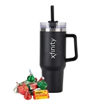 Tapered Tumbler w/Handle & Straw-40 oz.,Hershey's® Holiday