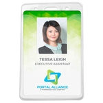 Vertical DOP-Free Clear Vinyl Badge Holders