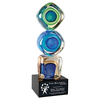 Stacked Blocks Art Glass with Base... from ASI 92531 Unique Custom Products /...