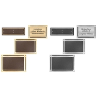 Bronze/Brown Rectangle Cast Aluminum Sign w/ 4 Screws