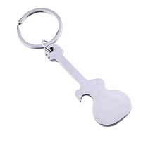 Guitar Shaped Bottle Opener Keychain