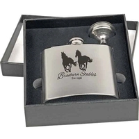6 oz Stainless Steel Flask Gift Set