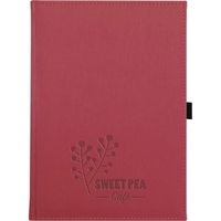 7" x 9.5" bold, textured, thread sewn book-bound journal, deboss imprint,......