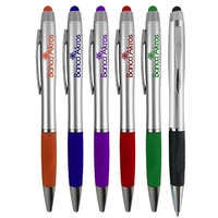 Twist-action ballpoint pen with non-slip grip zone and stylus tip.... from...