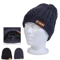 8" x 7 3/4" acrylic cable knit style beanie hat with... from ASI 62660...