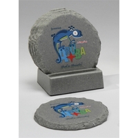 4-Pc Chiseled Round Coaster Set