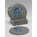 4-Pc Chiseled Round Coaster Set