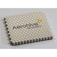 This coaster has honeycomb pattern molded into the stone coaster.... from ASI...