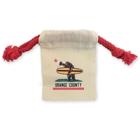 RED Cotton Drawstring Bag