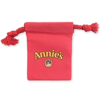 RED Cotton Drawstring Bag